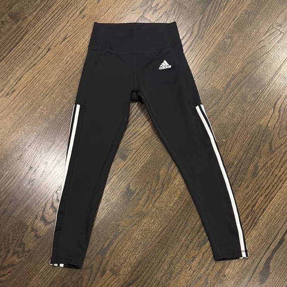 Adidas Kids Black Leggings size Small - Picture 1 of 8